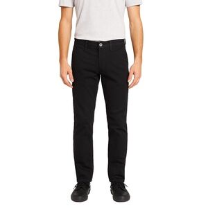 VOLCOM Black True to This Flat Front Chinos Mens Size 28